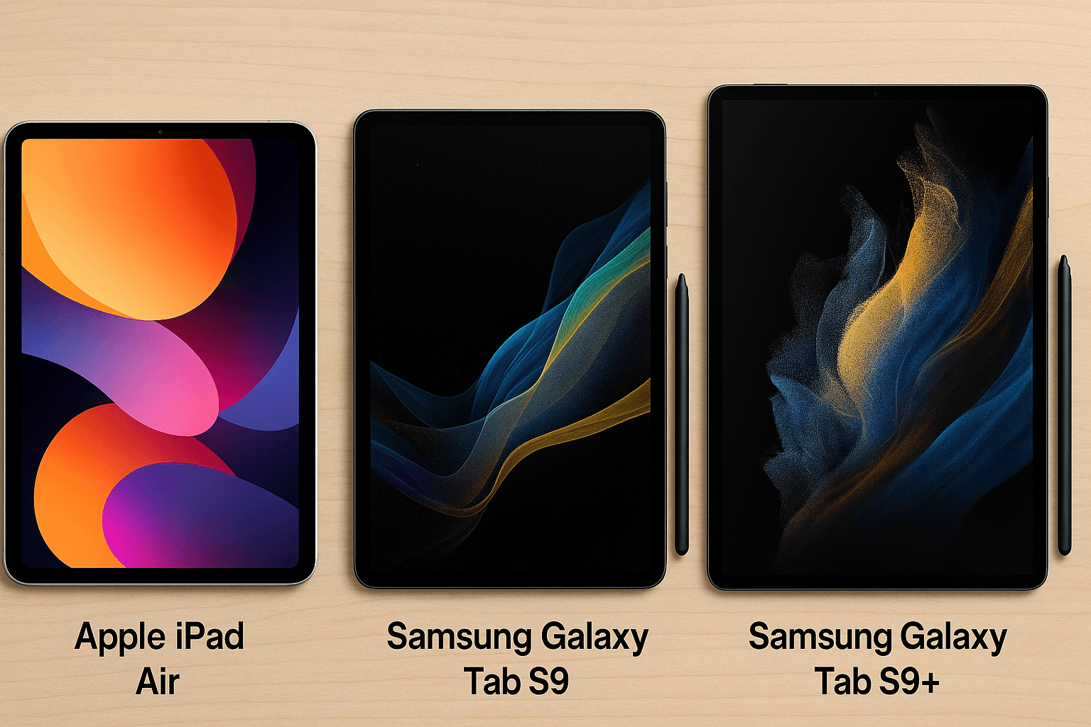 Best Tablets with Stylus in 2025: Apple iPad Air vs Samsung Galaxy Tab S9 vs Tab S9+ Compared